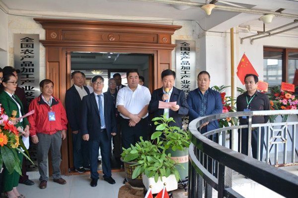 全國農產品加工產業發展聯盟副主席岳平安在桂林出席三中心試運營儀式